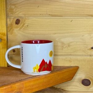 Starbucks Red and White Scenic Mug